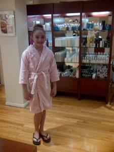 Our little guest on a party for little girls at Allure day Spa